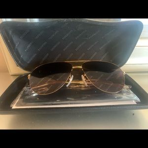 Balenciaga Aviator Sunglasses One Size